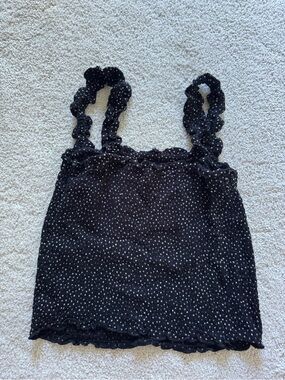 Abercrombie Smocked Ruffle Strap Tank Top